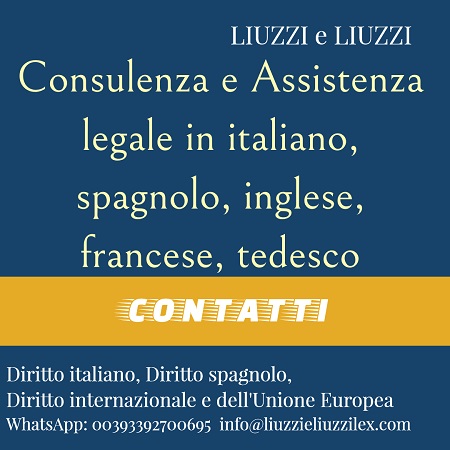 Avvocato italiano in Spagna Liuzzi e Liuzzi Diritto penale spagnolo, Diritto civile, tributario amministrativo spagnolo e italiano Avvocato italiano in Spagna Liuzzi e Liuzzi Diritto penale spagnolo, Diritto civile, tributario amministrativo spagnolo e italiano